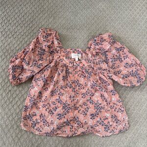 Cleobella Pink and Blue Floral Blouse